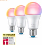Signify WiZ White & Color Lampe E27 Tunable 60W matt Dreierpack