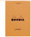 10 x Rhodia Notizblock Nr. 11 A7 7,4x10,5cm 80 Blatt 80g kariert orang