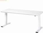 Rau Werktisch 2000x800x720-1120mm elektrisch M-Platte 22mm lichtgrau