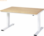Rau Werktisch 1500x1000x720-1120mm elektrisch B-Platte 25mm lichtgrau