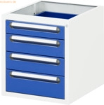 Rau Unterbaucontainer 480x600x545mm 4xSchublade lichtgrau/enzianblau
