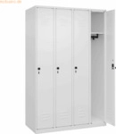 CP Spind Classic PLUS 4Abteile 1850x1200x500mm wei&szlig;/wei&szlig;