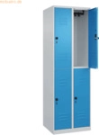 CP Spind Classic PLUS doppelt 2 Abteile 1850x600x500mm lichtgrau/licht