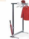 Kerkmann Wandst&auml;ndige Garderobe Montana HxBxT 170x100x43cm alusilber/s