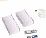badgepoint Namensschild polar POL20MA66-20DR 68x22mm edelstahl 20 St&uuml;c