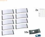 badgepoint Namensschild polar POL30MA02-10DR 70x30mm anthrazit 10 St&uuml;c