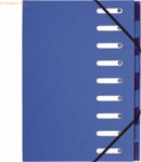 6 x Exacompta Ordnungsmappe A4 9-teilig blau
