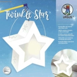 Ludwig B&auml;hr Laternen-Bastelset Twinkle Star 300g/qm 19,3x18,3x8cm wei&szlig;