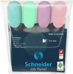 Schneider Textmarker Job Pastell sortiert 4er Etui (t&uuml;rkis mint fliede