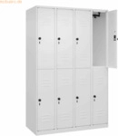 CP Spind Classic PLUS doppelt 4Abteile 1850x1200x500mm wei&szlig;/wei&szlig;