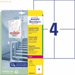 Avery Zweckform Etiketten antimikrobiell abl&ouml;sbar A4 105x148mm 10 Boge