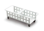 Durable Fahrwagen Durabin Square Trolley Duo 40 mit Rollen wei&szlig;