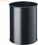 Durable Papierkorb Metall rund 15l schwarz