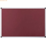 Bi-Office Pinnwand feuerhemmend Aluminiumrahmen 180x120cm burgunderrot