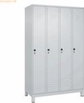 CP Spind Classic PLUS 4Abteile 1950x1200x500mm lichtgrau/lichtgrau