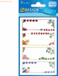 10 x Z-Design Haushaltsetikett 76x120mm Papier 3 Bogen Motiv Fruchtrah