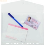 Exacompta Prospekttasche mit Klettverschluss gelocht A4 transparent VE