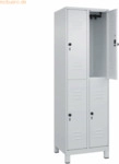 CP Spind Classic PLUS doppelt 2 Abteile 1950x600x500mm lichtgrau/licht