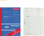 5 x Herlitz Formularbuch Rechnung A6 303 2x40 Blatt selbstdurchschreib