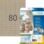HERMA Etiketten Silphie-Papier A4 35,6x16,9mm naturbraun VE=20 Blatt/1