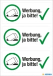 10 x HERMA Hinweisetikett Vario wetterfest Bitte Werb.einw. 3St 1Pack
