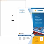 HERMA Etiketten Folie wei&szlig; matt 210x297mm A4 extrem stark haftend VE=8