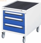 Rau Rollcontainer 480x600x540mm 3xSchublade lichtgrau/enzianblau