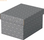 Esselte Aufbewahrungsbox Home Klein mit Deckel Wellpappe VE=3 St&uuml;ck gr