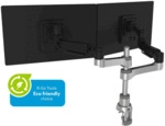R-Go Caparo 4 Doppelmonitorarm - Tischhalterung Gasdruckfeder 3-9 kg T