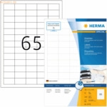 HERMA Inkjet-Etiketten wei&szlig; 38,1x21,2mm Special A4 VE=5200 St&uuml;ck