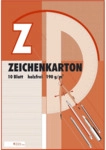 Zeichenkarton - Block mit 10 Blatt 190g/qm A2.