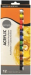 DALER-ROWNEY Acrylfarbe Set - 12x 12 ml sortiert.