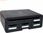 Exacompta Schubladenbox TOOLBOX MINI 319714D 4 Sch&uuml;be schwarz