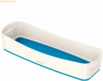 4 x Leitz Aufbewahrungsschale MyBox l&auml;nglich ABS wei&szlig;/blau