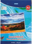 STYLEX Aquarellblock - A3 185 g/qm 24 Blatt.