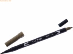 6 x Tombow Dual-Fasermaler ABT mit Rundspitze/Pinselspitze warm grey 5