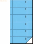 5 x Sigel Bonbuch 360 Abrisse 105x200mm blau mit Blaupapier 2x60 Blatt