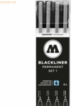 Molotow Blackliner VE=4 St&uuml;ck Set 1 sortiert schwarz