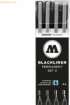 Molotow Blackliner VE=4 St&uuml;ck Set 2 sortiert schwarz