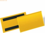 Durable Etikettentasche magnetisch 150x67mm PP dokumentenecht gelb VE=