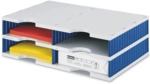 Styro Sortierstation styrodoc Duo 4 F&auml;cher grau/blau