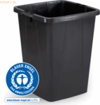 6 x Durable Abfallbeh&auml;lter Durabin ECO 90L quadratisch schwarz