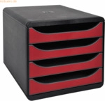 Exacompta Schubladenbox BIG-BOX Iderama 310718D 4 Sch&uuml;be karminrot