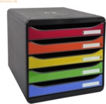Exacompta Schubladenbox BIG-BOX PLUS 3097298D 5 Schubladen glossy/harl