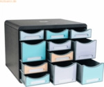Exacompta Schubladenbox STORE-BOX MULTI 3132796D 11 Sch&uuml;be aquarel