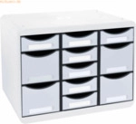 Exacompta Schubladenbox STORE-BOX MULTI 313740D 11 Sch&uuml;be lichtgrau