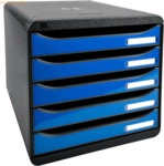 Exacompta Schubladenbox Big-Box Plus Iderama 5 F&auml;cher schwarz/glossy e
