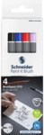 Schneider Brushpen Paint-It 070 Karton-Etui 4 St&uuml;ck sortiert