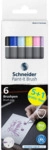 Schneider Brushpen Paint-It 070 sortiert Karton-Etui 6 St&uuml;ck V1 5+1