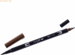 6 x Tombow Dual-Fasermaler ABT mit Rundspitze/Pinselspitze chocolate